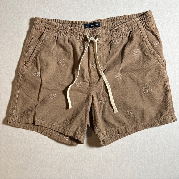 Aeropostale 100% Cotton Malibu Corduroy Mushroom Shorts, Tan Brown, Men’s Large - Picture 1 of 9